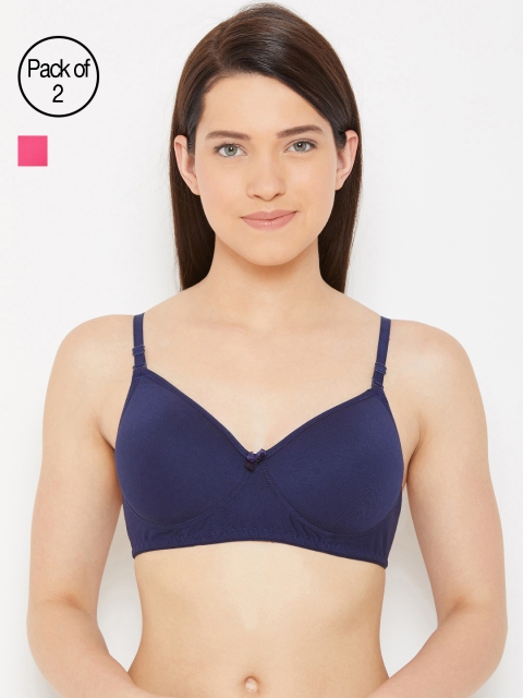 

Lady Lyka Women Pack of 2 T-Shirt Bras MISTIQUE, Navy blue