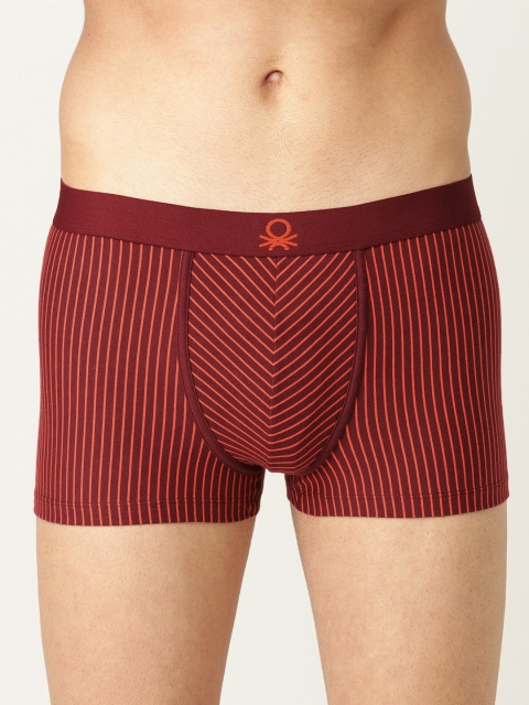 

Undercolors of Benetton Men Maroon & Orange Striped Trunks 17P3F56BP19DI902