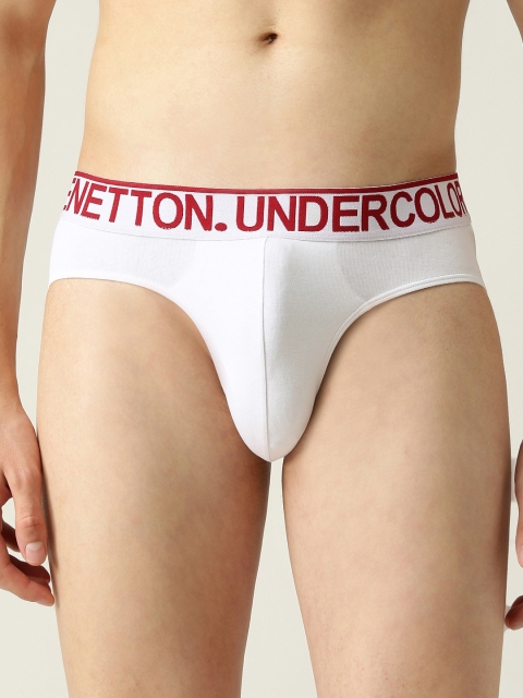 

Undercolors of Benetton Men White Solid Briefs 17P3680V140DI101