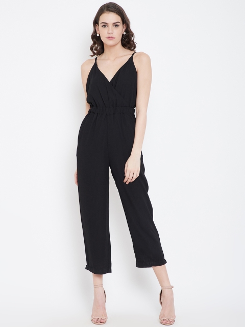 

DODO & MOA Black Solid Capri Jumpsuit