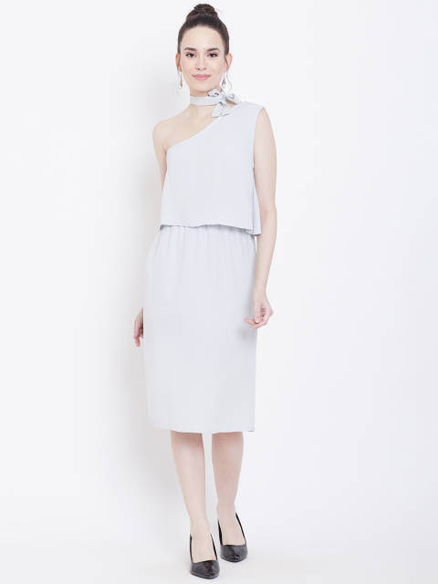 

DODO & MOA Women Grey Layered A-Line Dress