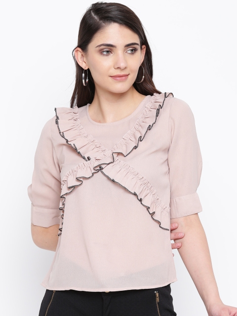 

DODO & MOA Women Beige Solid Top