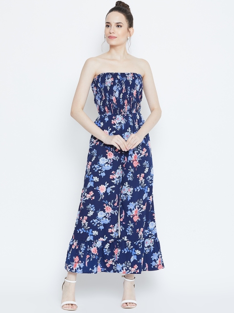 

DODO & MOA Women Navy Blue & Pink Printed Culotte Jumpsuit