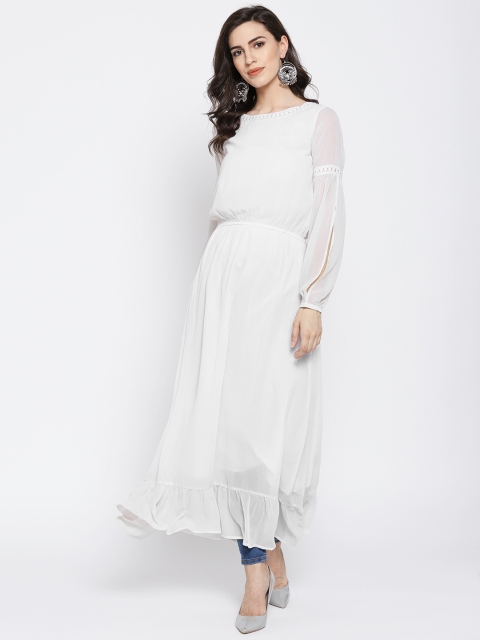 

DODO & MOA Women Off-White Printed A-Line Kurta
