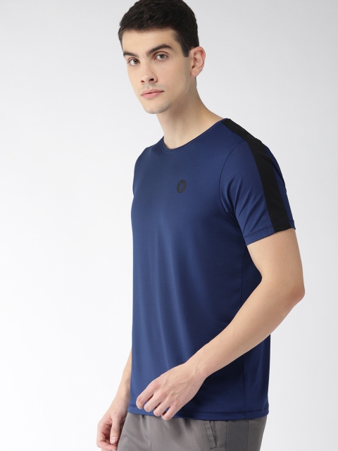 

2GO Men Navy Blue Relaxed Fit Solid GO-DRY Tshirts