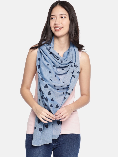 

Ayesha Blue Self-Design Scarf