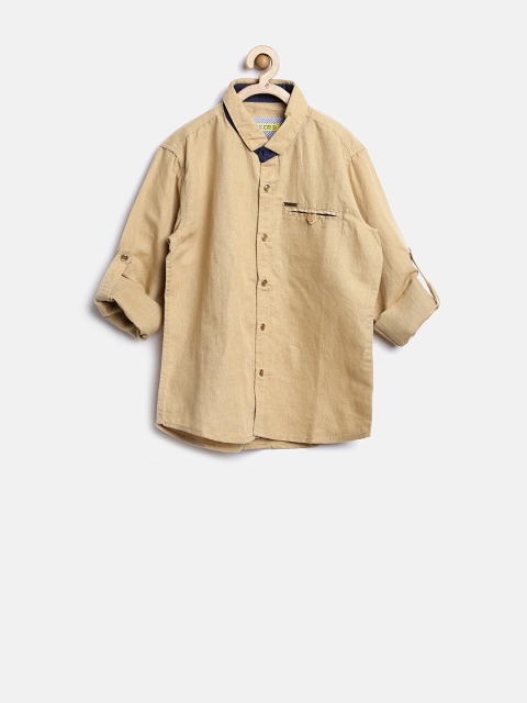 

Gini & Jony Boys Khaki Linen Shirt