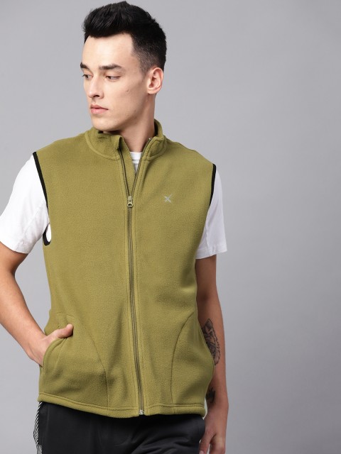 

HRX by Hrithik Roshan Outdoor Men Olive Green Solid Sporty Jacket