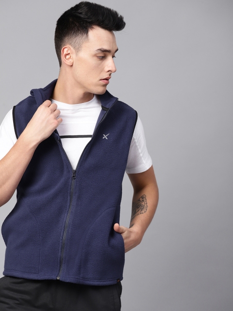 

HRX by Hrithik Roshan Outdoor Men Navy Blue Solid Sporty Jacket