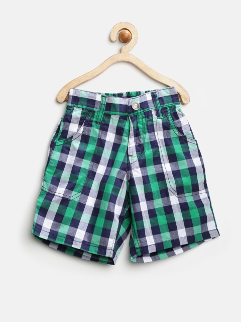 

Palm Tree by Gini & Jony Girls Green & Navy Checked Shorts