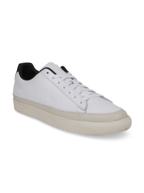 

Puma Unisex White Basket Trim Sneakers