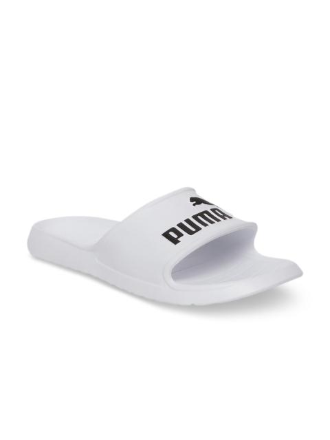 

Puma Unisex White Solid Divecat v2 Thong Flip-Flops