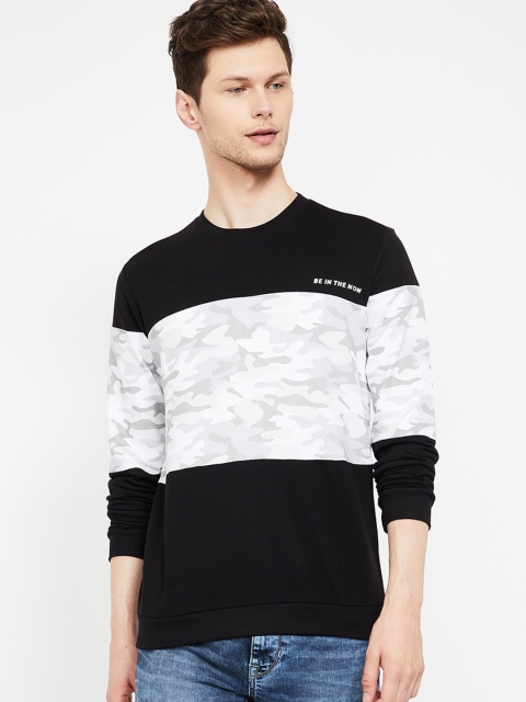 

Forca by Lifestyle Men Black & White Camouflage Printed Sweatshirt
