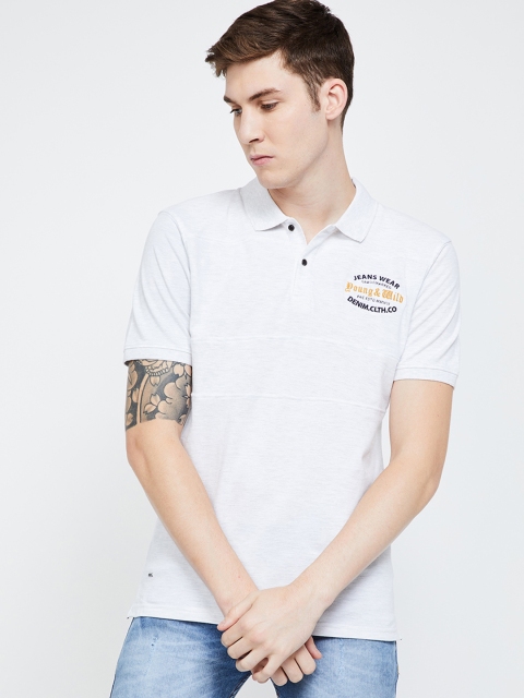 

Forca by Lifestyle Men White Solid Polo Collar T-shirt