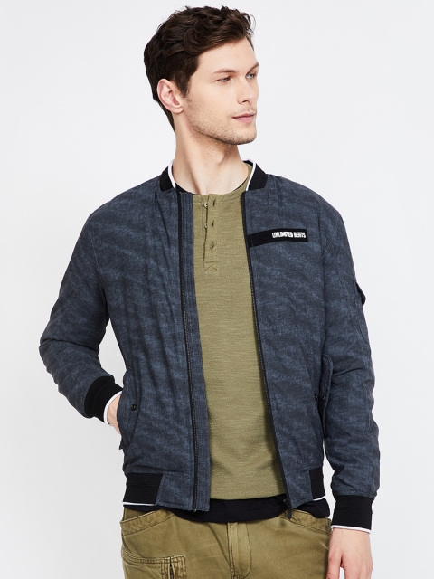 

Forca by Lifestyle Men Grey Printed Bomber Jacket