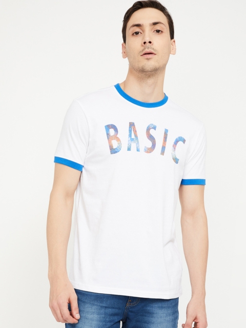 

Forca by Lifestyle Men White Printed Round Neck T-shirt
