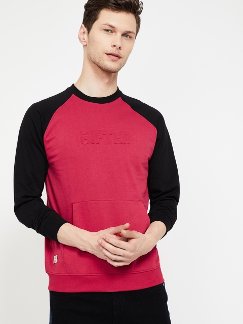 

Forca by Lifestyle Men Red & Black Solid Sweatshirt