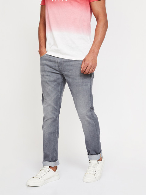 

Forca by Lifestyle Men Grey Slim Fit Mid-Rise Clean Look Jeans