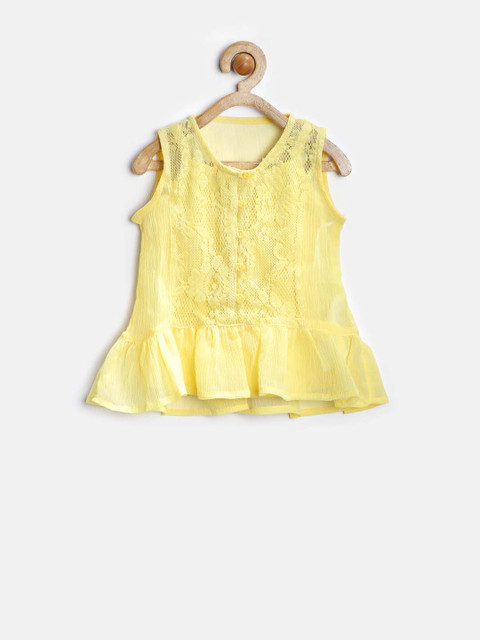 

Gini & Jony Girls Yellow Sheer Top