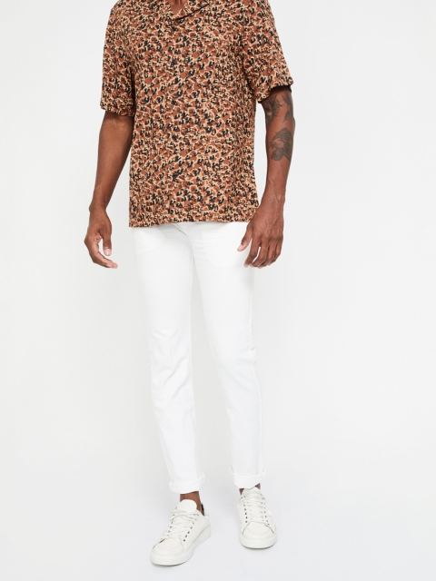 

Forca by Lifestyle Men White Skinny Fit Mid-Rise Clean Look Jeans