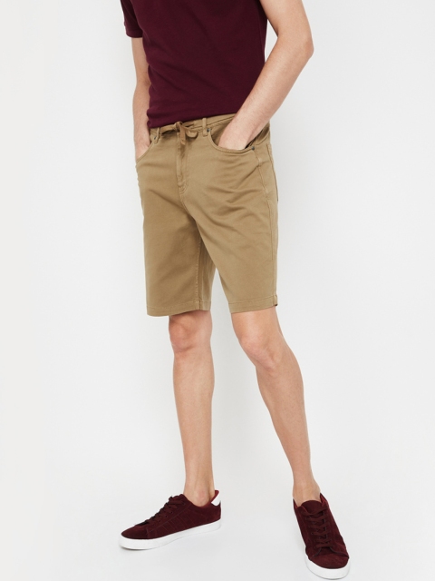 

Forca by Lifestyle Men Khaki Solid Slim Fit Regular Shorts