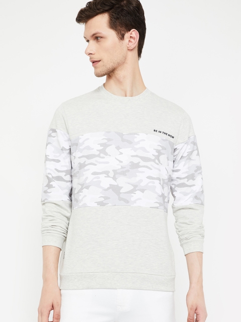 

Forca by Lifestyle Men White & Grey Camouflage Printed Sweatshirt