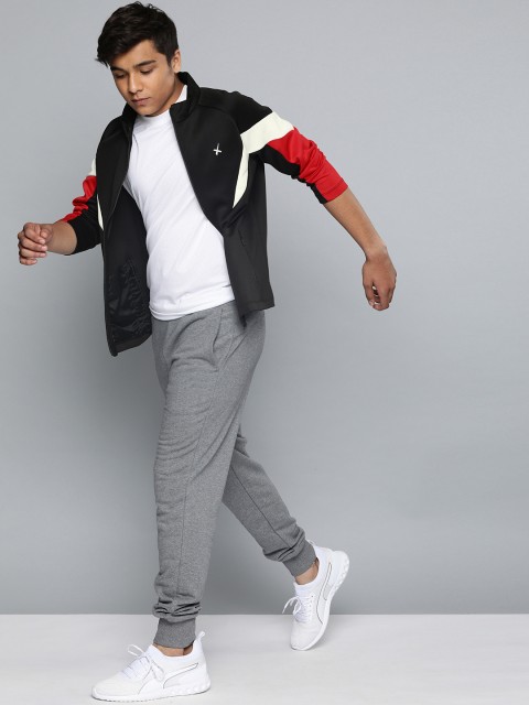 

HRX by Hrithik Roshan Boys Black & Red Solid Training Jackets