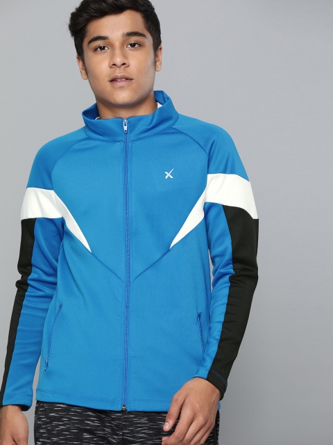 

HRX Boys Blue & Black Colourblocked Training Jacket