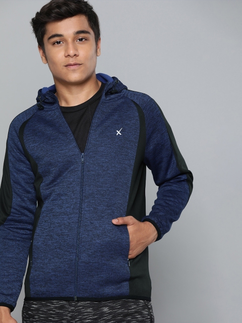 

HRX by Hrithik Roshan Boys Blue Solid Hooded Training Jacket