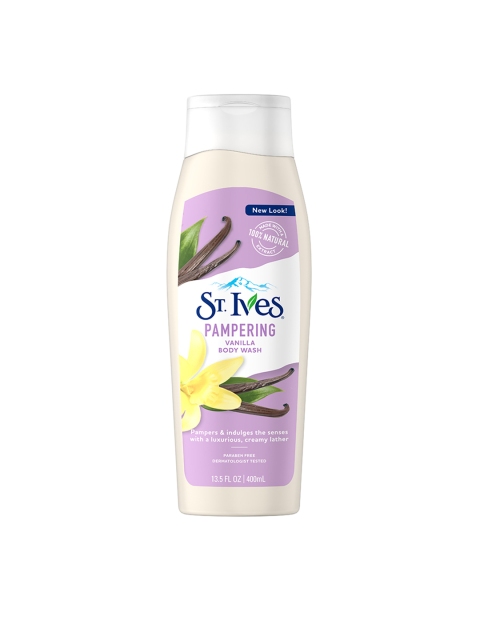 

St. Ives Unisex Pampering Vanilla Body Wash 400 ml, Cream