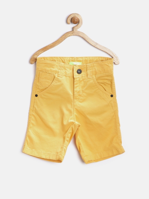 

Gini & Jony Boys Yellow 3/4th Shorts