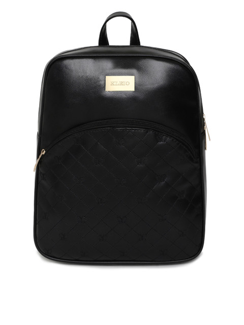 

KLEIO Women Black Solid Backpack