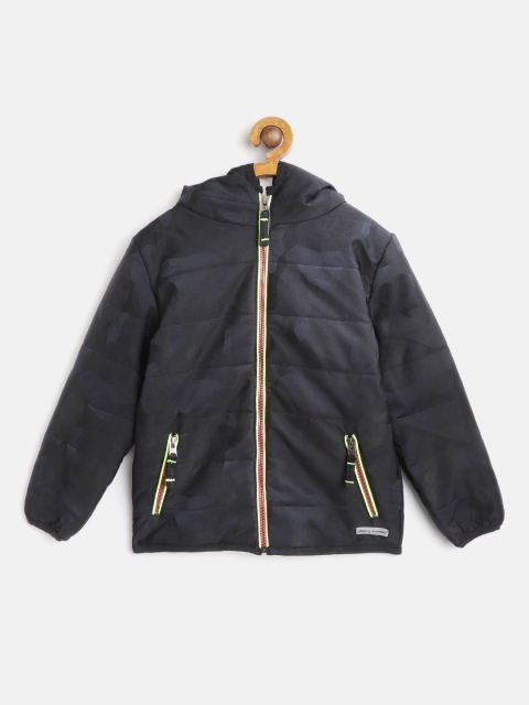 

Cherry Crumble Unisex Kids Grey Printed Puffer Jacket