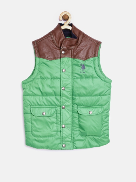 

U.S. Polo Assn. Kids Boys Green Sleeveless Puffer Jacket