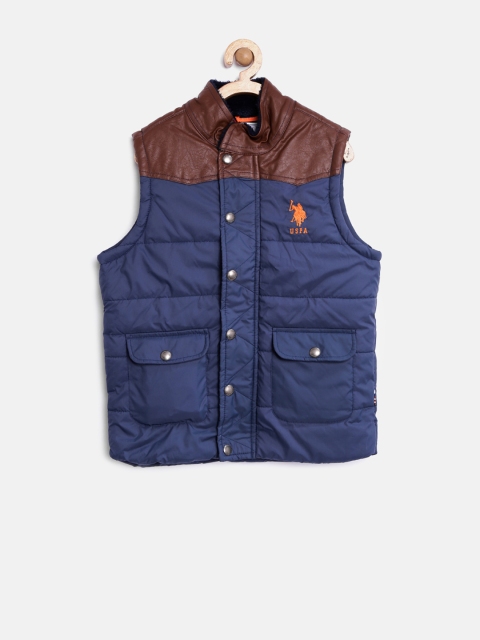 

U.S. Polo Assn. Kids Boys Navy Sleeveless Puffer Jacket, Navy blue