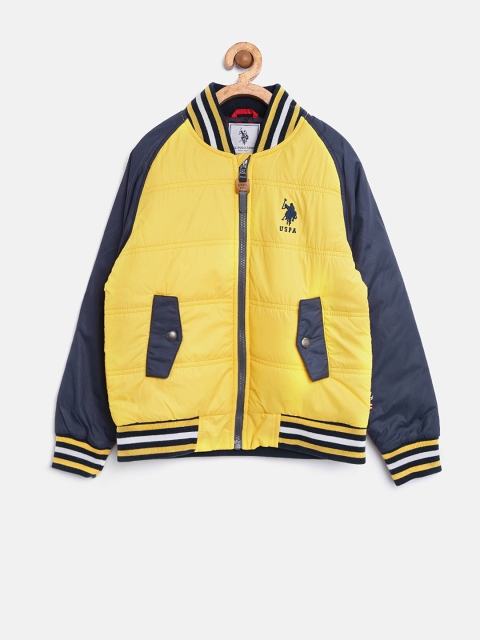 

U.S. Polo Assn. Kids Boys Yellow Bomber Jacket