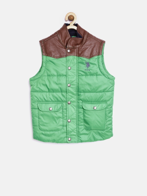

U.S. Polo Assn. Kids Boys Green Sleeveless Puffer Jacket