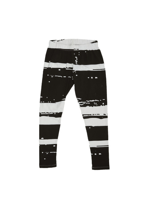 

Kook N Keech Women Black & Grey Striped Leggings