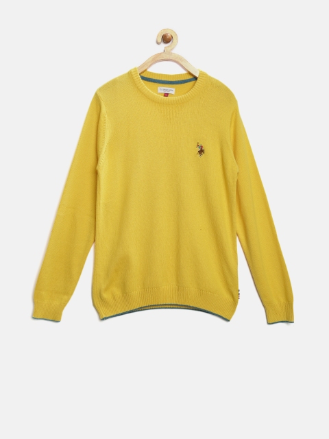 

U.S. Polo Assn. Kids Boys Yellow Solid Sweater