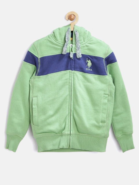

U.S. Polo Assn. Kids Boys Green Hooded Sweatshirt