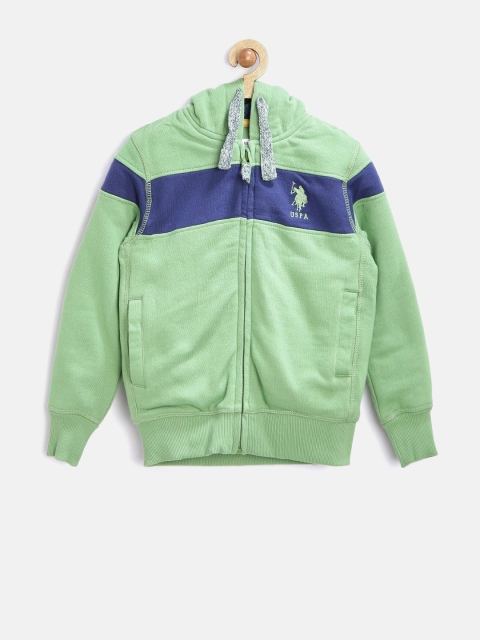 

U.S. Polo Assn. Kids Boys Green Hooded Sweatshirt