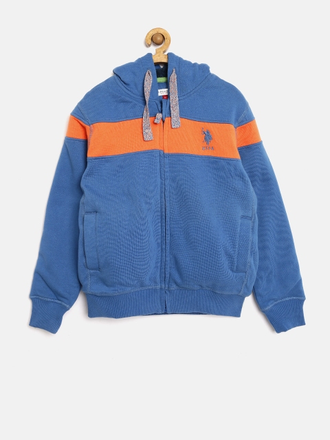 

U.S. Polo Assn. Kids Boys Blue Hooded Sweatshirt