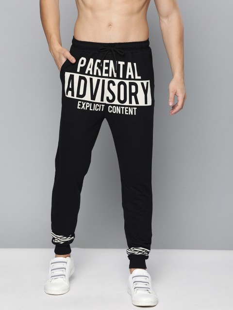 

Kook N Keech Men Black Printed Straight Fit Joggers