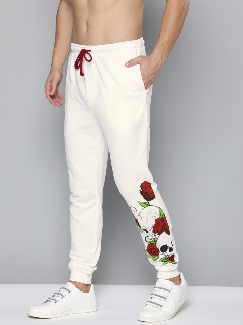 

Kook N Keech Men White Printed Slim Fit Joggers