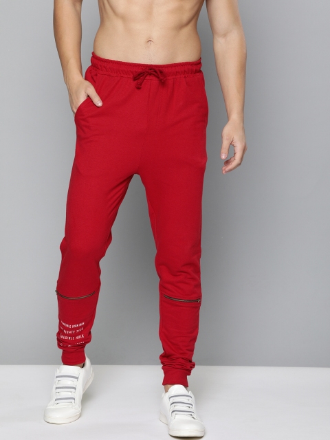 

Kook N Keech Men Red Solid Slim Fit Joggers