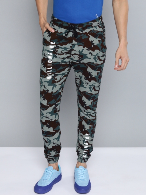 

Kook N Keech Men Green & Brown Camouflage Print Joggers