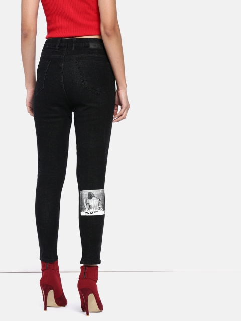 

Kook N Keech Women Black Super Skinny Fit Mid-Rise Clean Look Stretchable Jeans