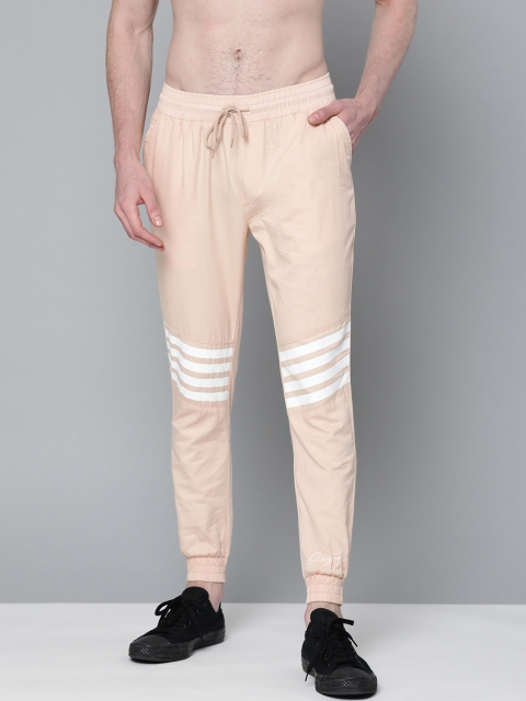 

Kook N Keech Men Peach-Coloured Solid Joggers