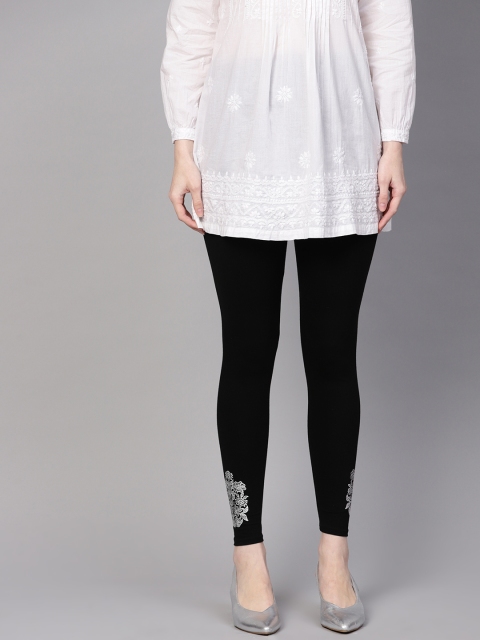 

PINKSKY Women Black Solid Leggings
