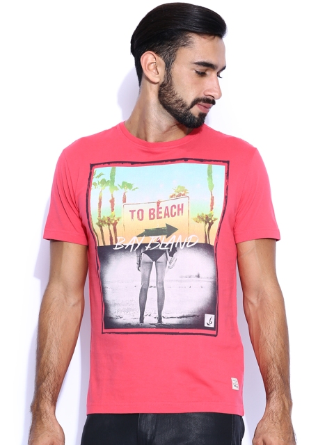 

BAY ISLAND Pink Printed T-shirt